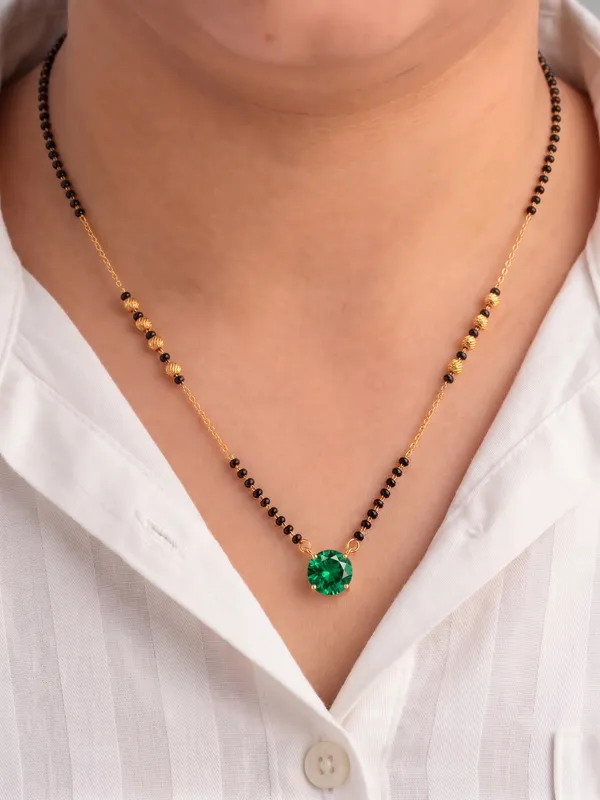 Ojasvi_bella_green_modern_mangalsutra
