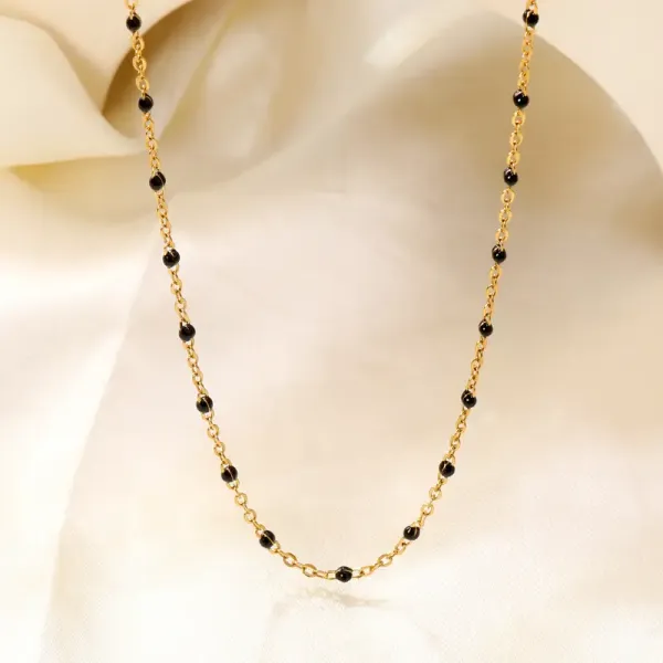 Waterproof_Blackbead_necklace_chain_18_inch