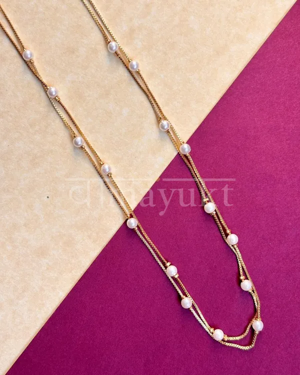 Dailywear_2_layer_pearl_chain_necklace