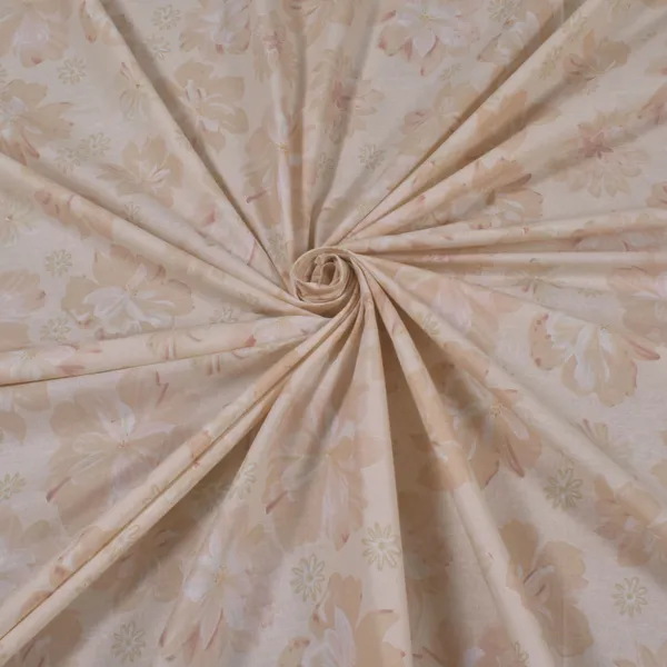 144_TC_Double_Bedsheet_Cotton_with_2_Pillow_Covers_|_Moccasin,_Pastle_orange_&_Antique_White