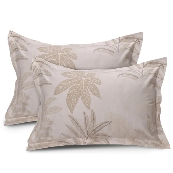 144_TC_Double_Bedsheet_Cotton_with_2_Pillow_Covers_|_Pastle_orange,_Moccasin_&_Antique_White