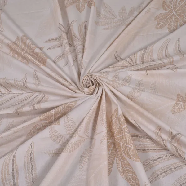 144_TC_Double_Bedsheet_Cotton_with_2_Pillow_Covers_|_Pastle_orange,_Moccasin_&_Antique_White
