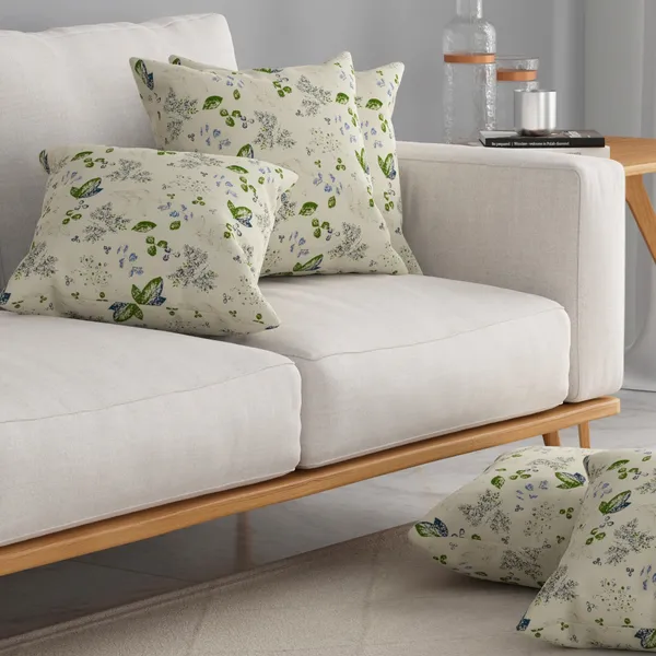 Huesland_Premium_Cotton_Cushion_Cover_Set_of_5(12x12)_-_Green_Leaf_Floral