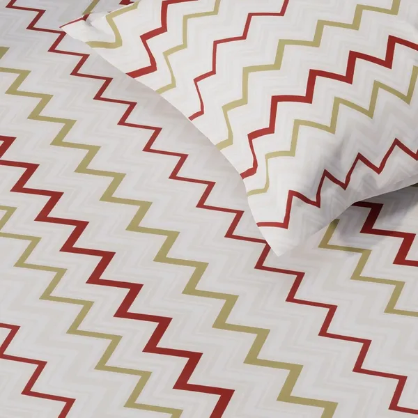 144_TC_Double_Bedsheet_Cotton_with_2_Pillow_Covers_|_White,_Red_&_Green