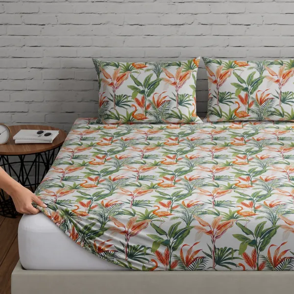 144_TC_Double_Size_Cotton_Elastic_Fitted_Bedsheets_with_2_Pillow_Covers_|_60_x_78_inches