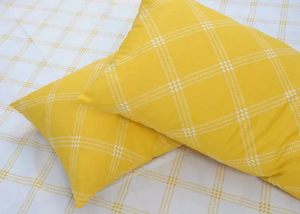 210_TC_Cotton_Elastic_Fitted_Bedsheets_King_Size_with_2_Pillow_Covers_|_72_x_78_inches_|_White_&_Yellow