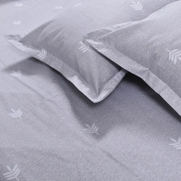 144_TC_Bedsheet_for_Single_Bed_with_1_Pillow_Cover_-_Seal_Grey_&_White