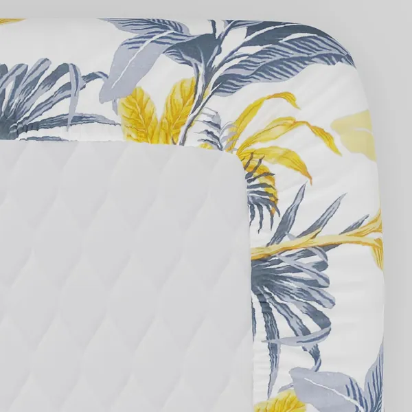 144_TC_Fitted_Bedsheet_for_Single_Bed_with_1_Pillow_Cover_|_36_x_78_inches_|_Flamingo_&_Stripes_-_Yellow_&_Grey