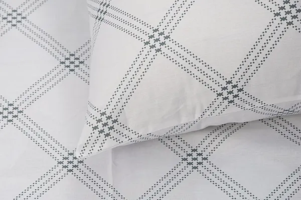 210_TC_Fitted_Single_Bedsheet_Cotton_with_1_Pillow_Cover_|_3ft_x_6.5ft_|_White_(Grey_Pattern)