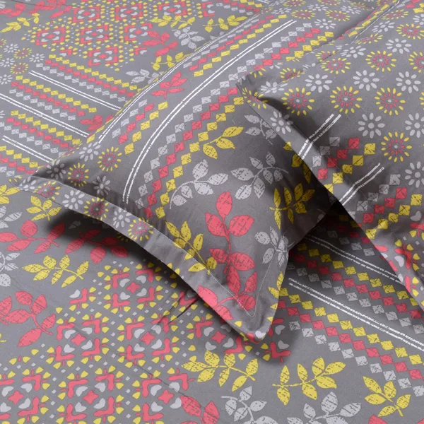 144_TC_Cotton_Pillow_Covers_Set_of_2_-_Grey,_Yellow_&_Pink