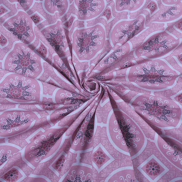 144_TC_Cotton_Bedsheets_for_Double_Bed_with_2_Pillow_Covers_|_Mandala_|_Pink_&_Magenta