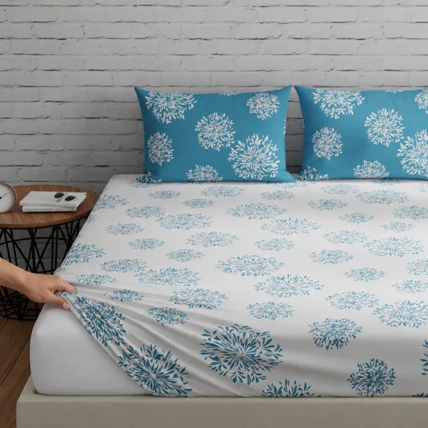 144_TC_Elastic_Fitted_Cotton_Bedsheets_Double_Size_with_2_Pillow_Covers_|_60_x_78_inches