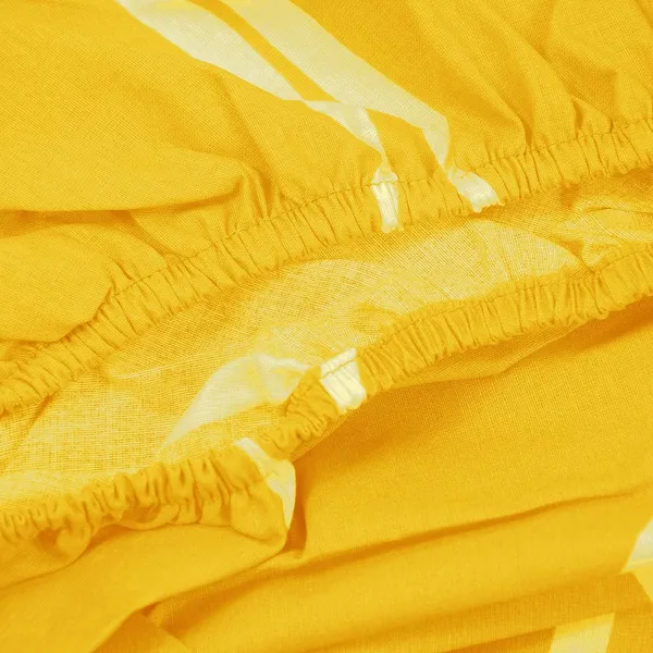 144_TC_Fitted_Bedsheet_for_Single_Bed_with_1_Pillow_Cover_|_36_x_78_inches_|_Yellow