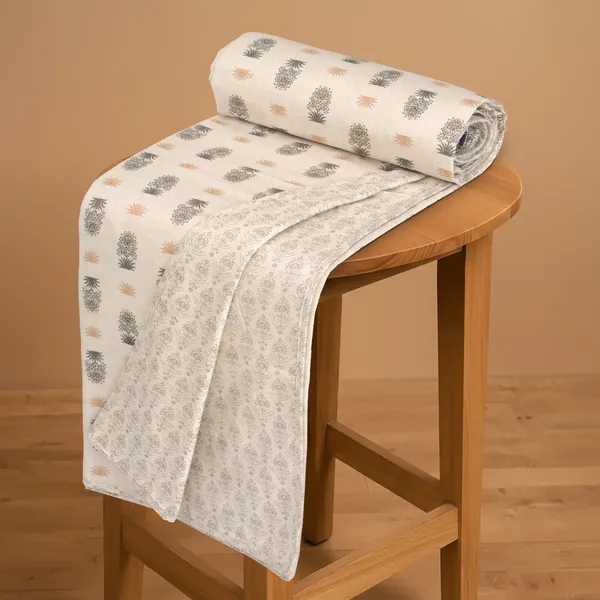 Cotton_Reversible_Single_Dohar,_Lightweight_AC_Blanket_for_All_Weather_Use_|_Botanical_Fusion_-_Beige,_Grey_&_Yellow