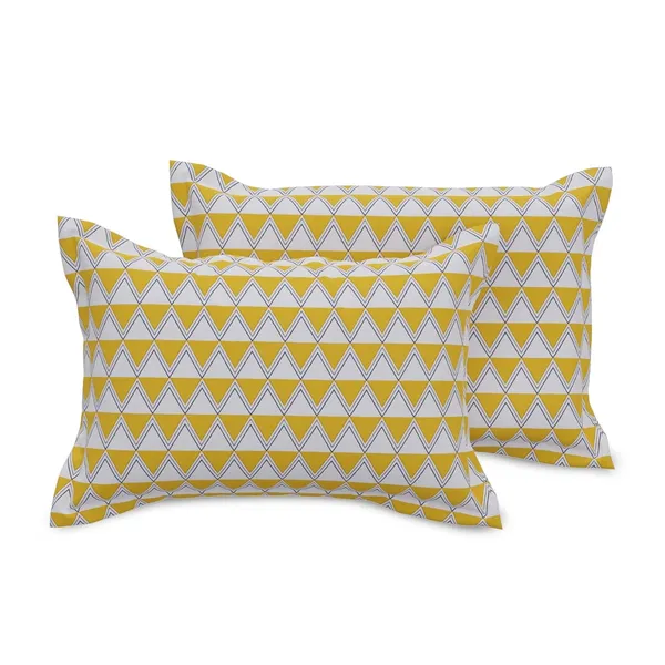 144_TC_Double_Bedsheet_Cotton_with_2_Pillow_Covers_|_White_&_Yellow