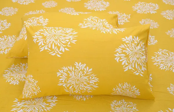 144_TC_Fitted_Bedsheet_for_Single_Bed_with_1_Pillow_Cover_|_36_x_78_inches_|_Yellow