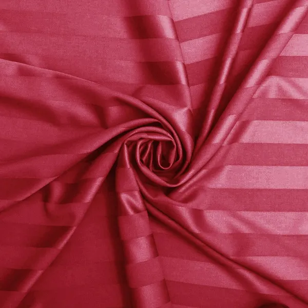 220_TC_Single_Bed_Sheet_with_1_Pillow_Cover_Striped_Cotton_Sateen_Collection_�_60_x_90_inches,_Tomato_Red