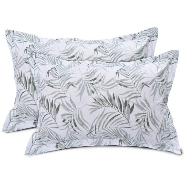 144_TC_Geometric_King_Size_Bedsheet_Cotton_with_2_Pillow_Covers_|_108_x_108_inches_|_Forest_Green_&_White