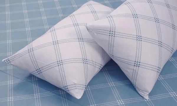 210_TC_Fitted_Cotton_Bedsheet_for_Double_Bed_with_2_Pillow_Covers_|_60_x_78_inches_|_Blue_&_White