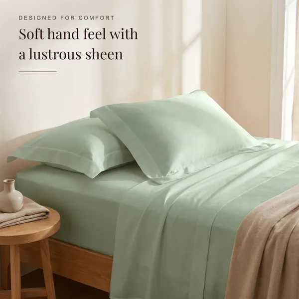 300_TC_Premium_Cotton_Sateen_Weave_Double_Bedsheet_Set_with_2_Pillow_Covers_|_Misty_Jade_|88_x_100Inches