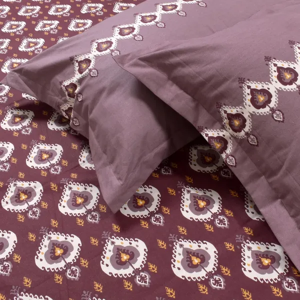 144_TC_Double_Bedsheet_Cotton_with_2_Pillow_Covers_|_Magenta_&_White