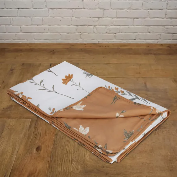 Cotton_Reversible_Single_Dohar,_Lightweight_AC_Blanket_for_All_Weather_Use_|_Floral_-_Tangerine_Orange_&_White