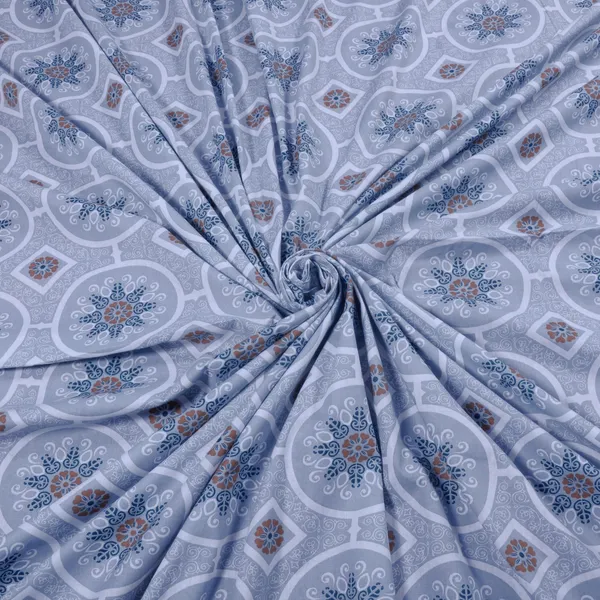 144_TC_Double_Bedsheet_Cotton_with_2_Pillow_Covers_|_Brown_&_Grey_|_Mandala