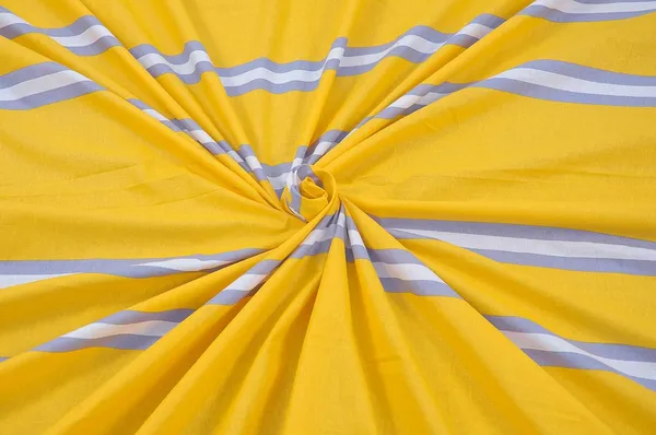 144_TC_Fitted_Single_Bedsheet_Cotton_with_1_Pillow_Cover_|_3ft_x_6.5ft_|_Stripes_-_Yellow_&_Grey