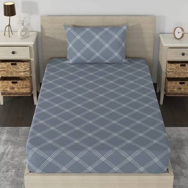210_TC_Fitted_Single_Bedsheet_Cotton_with_1_Pillow_Cover_|_3ft_x_6.5ft_|_Brandon_Beige
