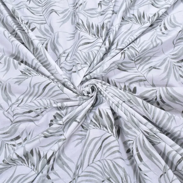 144_TC_Cotton_Bedsheet_for_Double_Bed_with_2_Pillow_Covers_-_Forest_Green_&_White