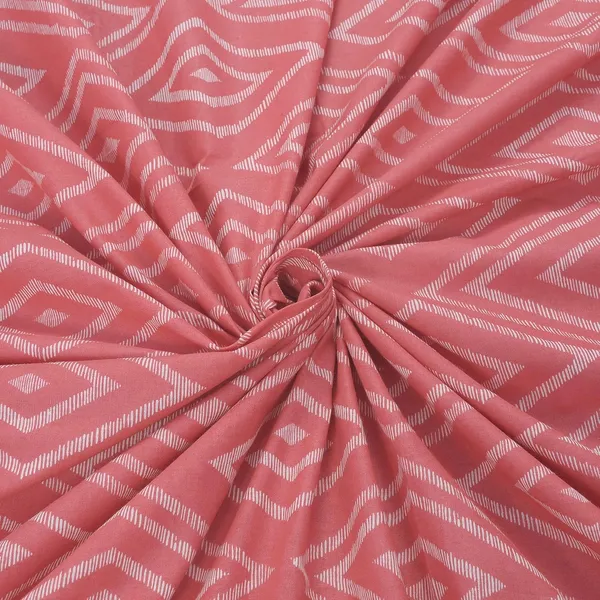 144_TC_Fitted_Single_Bedsheet_Cotton_with_1_Pillow_Cover_|_3ft_x_6.5ft_|_Peach_Pink