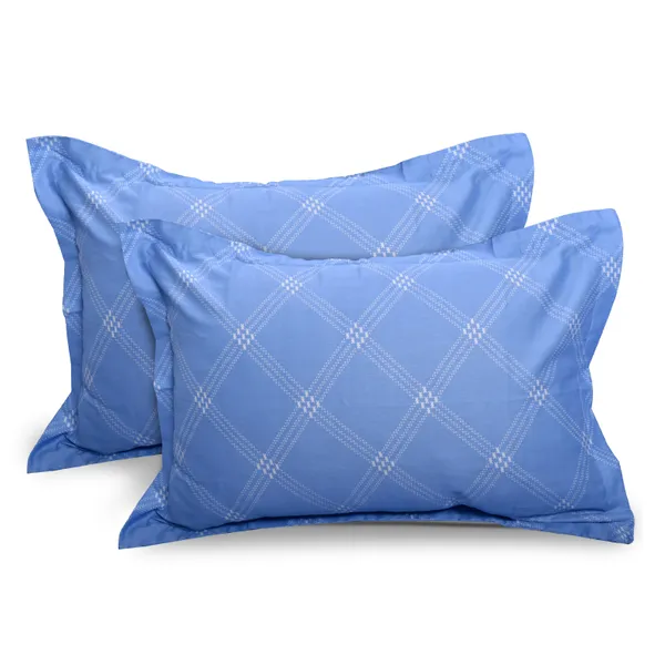 210_TC_Geometric_Cotton_Bedsheets_for_King_Size_Bed_with_2_Pillow_Covers_|_108x108_inches_|_Blue__-_Thread_Count_210
