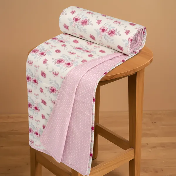 Cotton_Reversible_Single_Dohar,_Lightweight_AC_Blanket_for_All_Weather_Use_|_Floral_Medley_-_Ivory_&_Pink