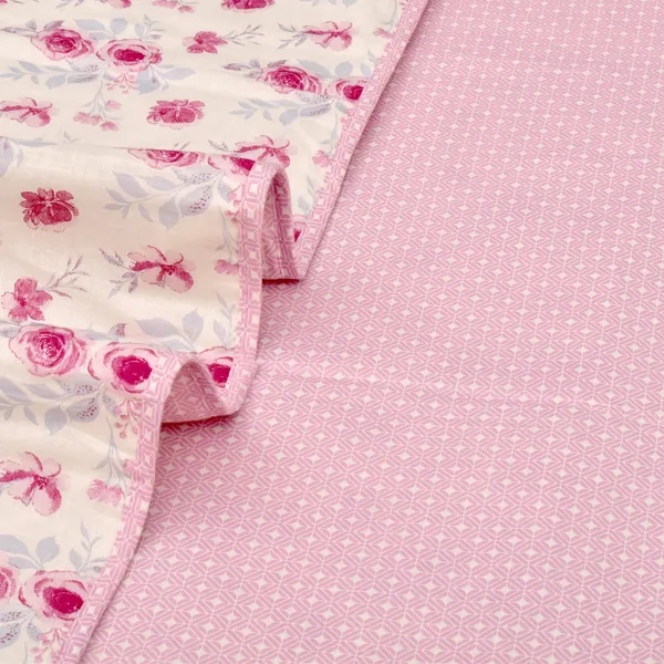 Cotton_Reversible_Single_Dohar,_Lightweight_AC_Blanket_for_All_Weather_Use_|_Floral_Medley_-_Ivory_&_Pink
