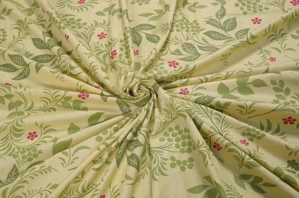 144_TC_King_Size_Bedsheet_Cotton_with_2_Pillow_Covers_|_Botanical_Bliss_|_Vanilla_&_Green_|_108_x_108_inches