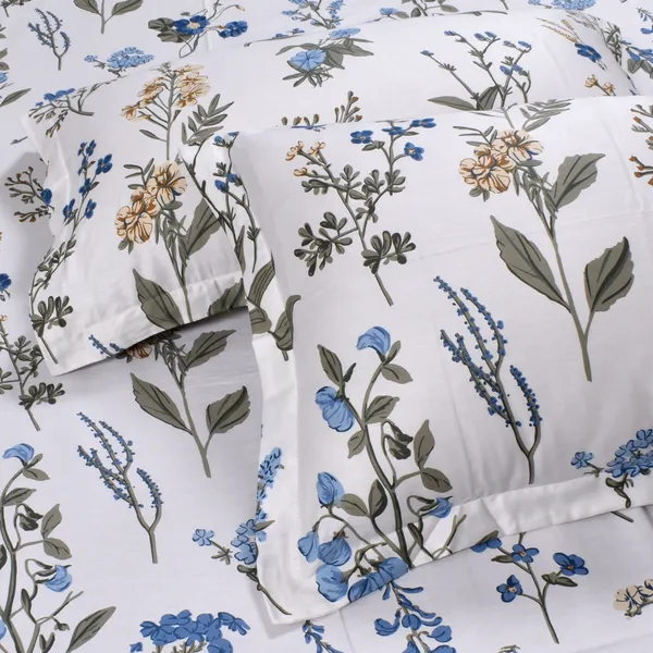 210_TC_Cotton_Bedsheet_King_Size_Bed_with_2_Pillow_Covers_|_108x108_inches_|_White,_Blue_&_Green