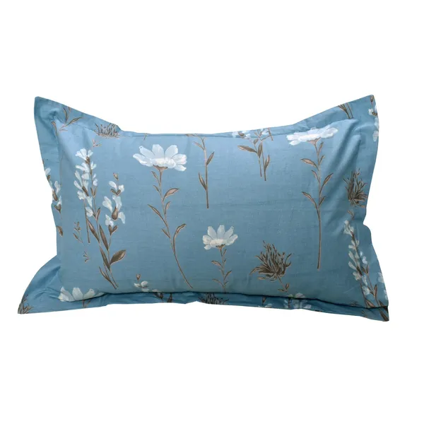 144_TC_Cotton_Elastic_Fitted_Bedsheet_for_Single_Bed_with_1_Pillow_Cover_|_36_x_78_inches_|_White,_Blue_&_Grey