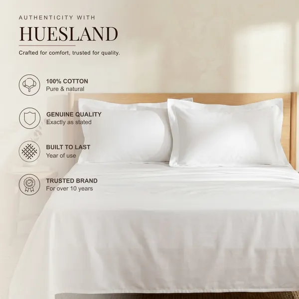 300_TC_Premium_Cotton_Sateen_Weave_King_Bedsheet_Set_with_2_Pillow_Covers_|_White_|108_x_108_Inches