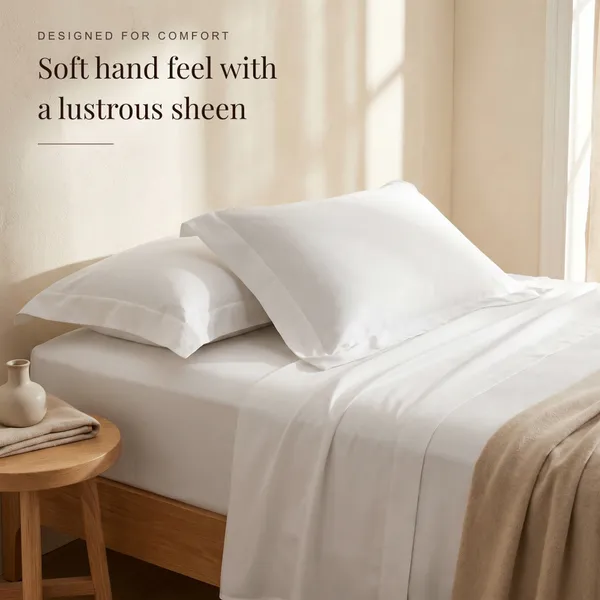 300_TC_Premium_Cotton_Sateen_Weave_King_Bedsheet_Set_with_2_Pillow_Covers_|_White_|108_x_108_Inches