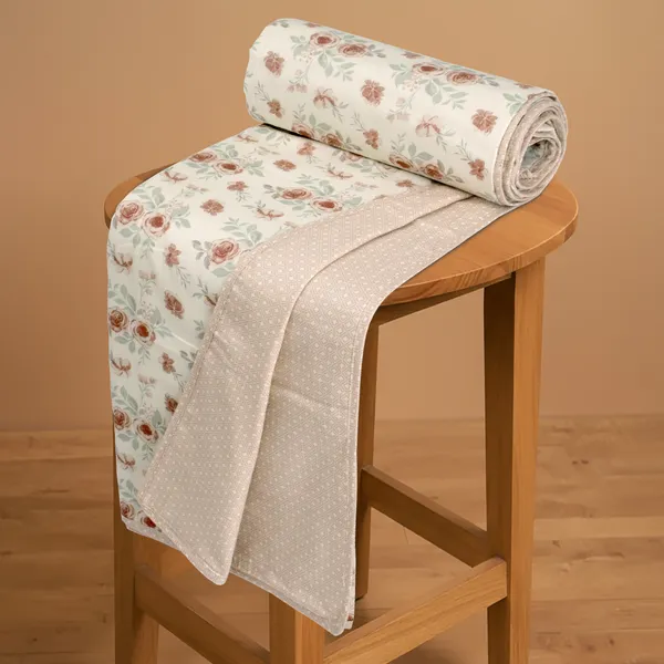 Cotton_Reversible_Single_Dohar,_Lightweight_AC_Blanket_for_All_Weather_Use_|_Floral_Medley_-_Ivory_&_Peach
