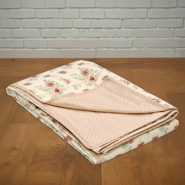 Cotton_Reversible_Single_Dohar,_Lightweight_AC_Blanket_for_All_Weather_Use_|_Floral_Medley_-_Ivory_&_Peach