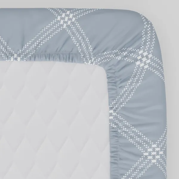 210_TC_Cotton_Elastic_Fitted_Bedsheets_King_Size_with_2_Pillow_Covers_|_72x78_inches_|_Grey_&_White