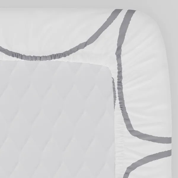 144_TC_Cotton_Fitted_Bedsheets_King_Size_with_2_Pillow_Covers_|_6ft_x_6.5ft_|_White_(Grey_Circles)