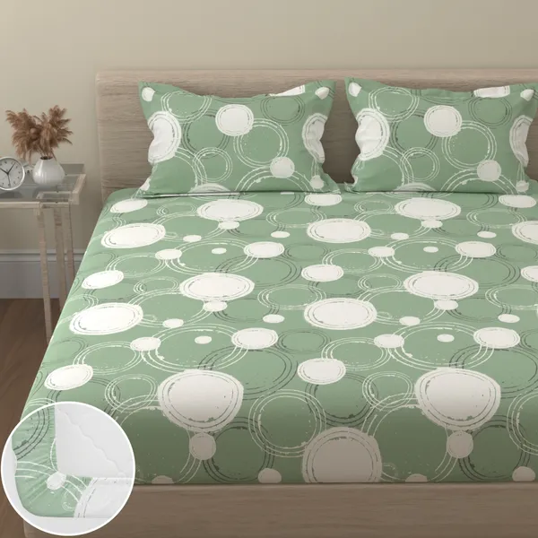 144_TC_Cotton_Elastic_Fitted_Bedsheet_King_Size_with_2_Pillow_Covers_|_72_x_78_inches