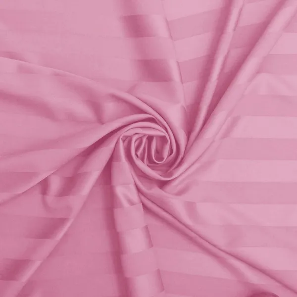 HUESLAND_by_Ahmedabad_Cotton_220_TC_Single_Bed_Sheet_with_1_Pillow_Cover_Striped_Cotton_Sateen_Collection_�_60_x_90_inches,_Peach