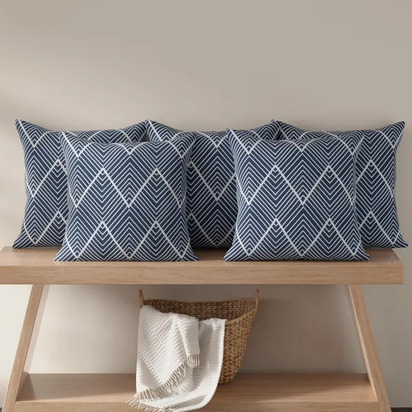 Huesland_Premium_Cotton_Cushion_Cover_Set_of_5_(12x12)_-_Navy_Wave