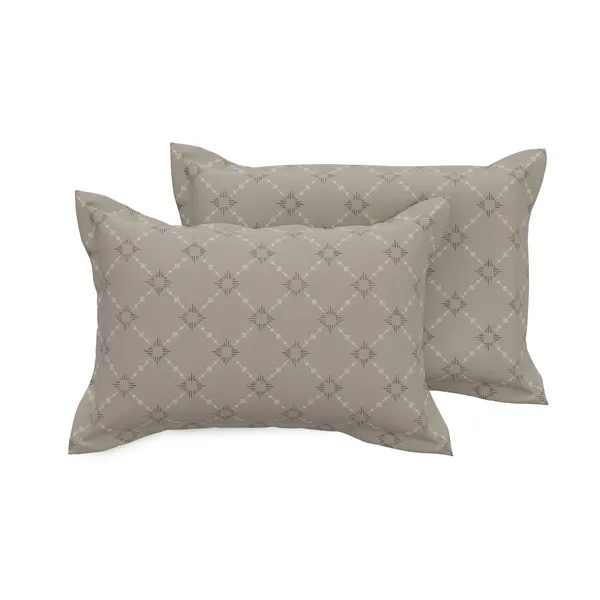 210_TC_Cotton_Bedsheet_Single_Bed_with_1_Pillow_Cover_|_Space_Shift_|_Taupe