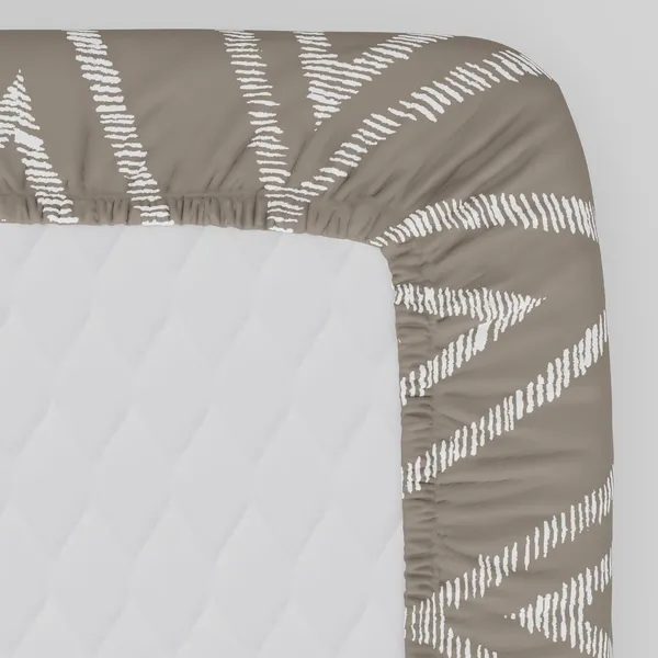 144_TC_Fitted_Bedsheet_for_Single_Bed_with_1_Pillow_Cover_|_36_x_78_inches_|_Taupe_&_White