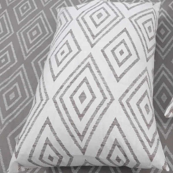 144_TC_Fitted_Bedsheet_for_Single_Bed_with_1_Pillow_Cover_|_36_x_78_inches_|_Taupe_&_White