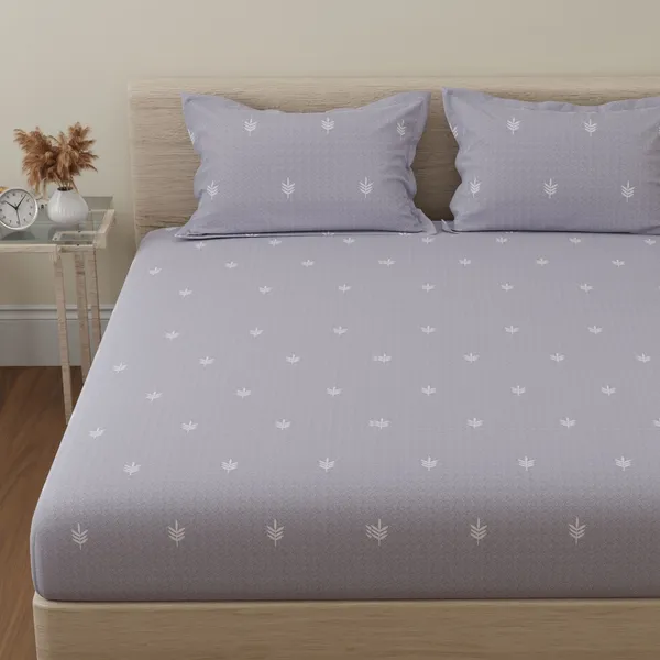 144_TC_Geometric_King_Size_Bedsheet_Cotton_with_2_Pillow_Covers_|_108_x_108_inches_|_Seal_Grey_&_White